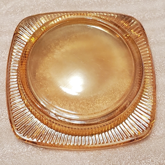 ✨️Vintage - Ashtray - Gold Iridescent - Carnival glass  4 " - Picture 2 of 5